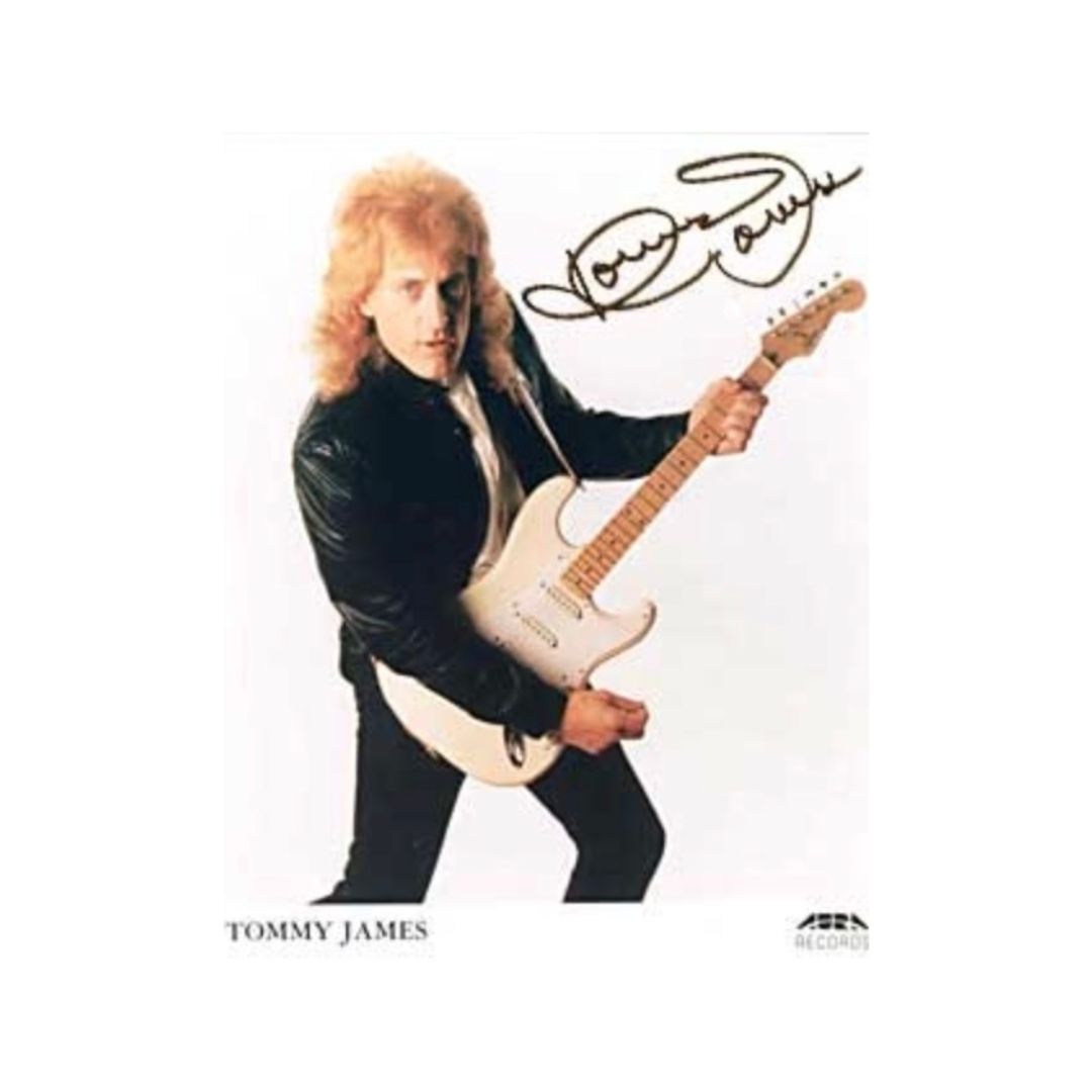 TJ with Fender Stratocaster Guitar (Standing) Signed 8x10 Color Glossy Photo